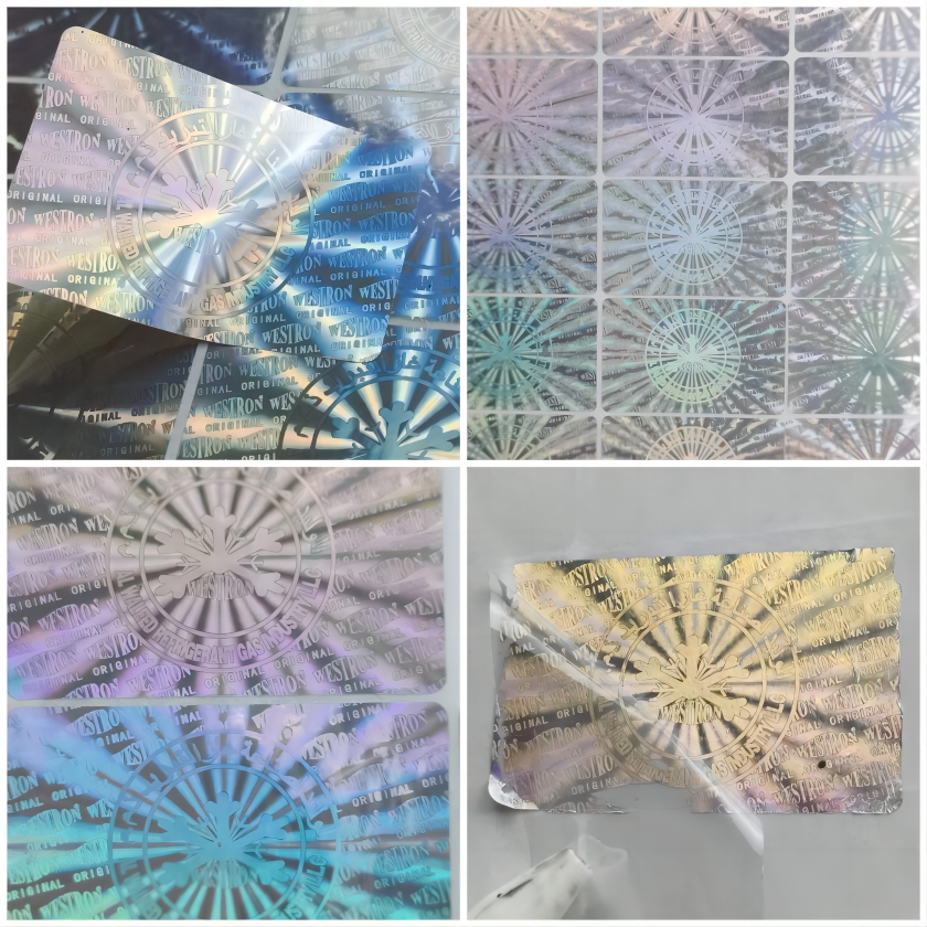 全息鐳射防偽標(biāo)貼一次性激光3D效果動態(tài)防轉(zhuǎn)移留底標(biāo)簽